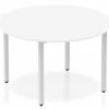 Polar White 1200 Circle Table Box Frame Leg -Furniture Sale Shop impulse circle table 1200 white box frame leg silver