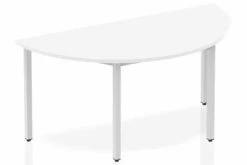 Polar White Semi-circle Table 1600 Box Frame Leg