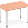 Price Point Straight Table Beech Post Leg Silver -Furniture Sale Shop impulse straight table 1200 beech post leg silver