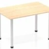 Solar Maple Straight Table Post Leg Silver -Furniture Sale Shop impulse straight table 1200 maple post leg silver