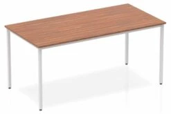 Nova Walnut Straight Table Box Frame Leg Silver -Furniture Sale Shop impulse straight table 1600 walnut box frame leg silver