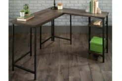 Industrial L Shaped Desk -Furniture Sale Shop industrial l shaped desk smoked oak 1