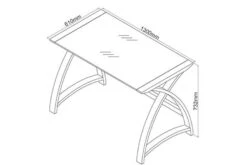 Curve Laptop Computer Desk -Furniture Sale Shop line draw pc201 lap top desk