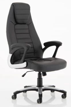 Metropolis High Back Chair -Furniture Sale Shop metropolis high back black bonded leather chair 1
