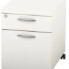 Avon White Mobile Pedestal Two Drawer