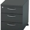 Nene Black Mobile Pedestal 3 Drawer -Furniture Sale Shop mobile pedestal 3 drawer 1