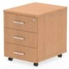 Norton Oak 3 Drawer Mobile Pedestal -Furniture Sale Shop norton oak 3 drawer mobile ped