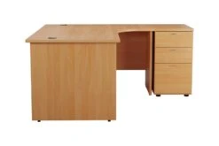 Kestral Corner Panel Desk And Pedestal -Furniture Sale Shop opr1612cwsrpplustesdhp3be side