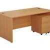 Kestral Panel Promo Desk And Pedestal -Furniture Sale Shop opr1680pplustesmp2be front 45