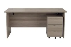 Kestral Grey Oak Panel Promo Desk And Pedestal 8 Kestral Grey Oak Panel Promo Desk And Pedestal -Furniture Sale Shop opr1680pplustesmp3go front
