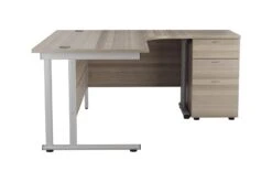 Kestral Grey Oak Corner Desk And Pedestal -Furniture Sale Shop ost1612cwsrclplustesudp3go side