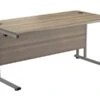Kestral Grey Oak Rectangular Cantilever Desk -Furniture Sale Shop ost1680recclgo front 45