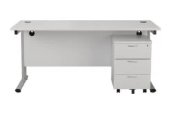 Kestral White Promo Desk And Pedestal -Furniture Sale Shop ost1680recclplustesmp3wh front