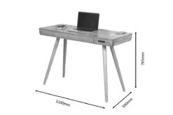 San Francisco Smart Executive Desk -Furniture Sale Shop pc709 san francisco smart speaker charging desk line drawing
