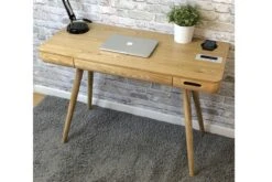 San Francisco Smart Executive Desk -Furniture Sale Shop pc709 san francisco smart speaker charging desk oak 6