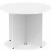 Polar White 1200mm Round Meeting Table Panel Leg 1 Polar White 1200mm Round Meeting Table Panel Leg -Furniture Sale Shop polar table