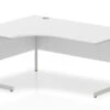 Polar White Cantilever Corner Desk -Furniture Sale Shop polar white canterlever crescent desk left hand