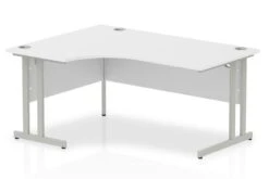 Polar White Cantilever Corner Desk
