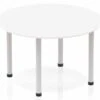 Polar White Circle Table 1200 Post Leg -Furniture Sale Shop polar white circle table 1200 post leg
