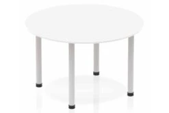 Polar White Circle Table 1200 Post Leg