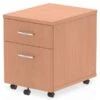 Price Point 2 Drawer Mobile Beech Pedestal -Furniture Sale Shop price point 2 drawer mobile beech pedestal
