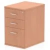 Price Point 3 Drawer Desk High Beech Pedestal