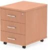 Price Point 3 Drawer Mobile Beech Pedestal -Furniture Sale Shop price point 3 drawer mobile beech pedestal