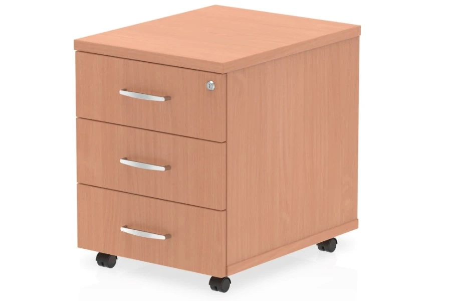 Price Point 3 Drawer Mobile Beech Pedestal 3 Price Point 3 Drawer Mobile Beech Pedestal