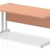 Price Point Beech Rectangular Cantilever Desk -Furniture Sale Shop price point beech rectangular cantilever leg