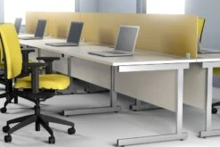 Avon White Desk High Pedestal -Furniture Sale Shop roomshot 1 12