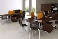 Nova Walnut 1800 Boardroom Table Panel Leg -Furniture Sale Shop roomshot 10 walnut