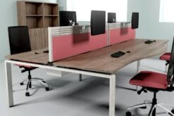 Aura Beam 2 Person Wave Bench Desk -Furniture Sale Shop roomshot 11