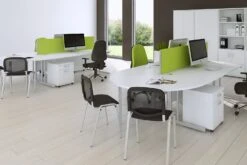 Polar White 2400 Boardroom Table -Furniture Sale Shop roomshot 15 white