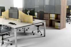 Aura Beam 6 Person Wave Bench Desk -Furniture Sale Shop roomshot 6 1
