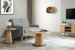 Siena Oak Lamp Table -Furniture Sale Shop siena coffee table oak black 3