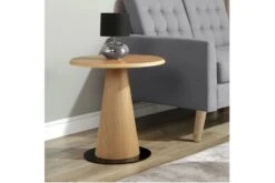 Siena Oak Lamp Table -Furniture Sale Shop siena lamp table oak black 4