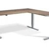 Advance Corner Height Adjustable Desk 2 Advance Corner Height Adjustable Desk -Furniture Sale Shop silver advance corner grey nebraska oak