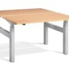 Duo Two Person Height Adjustable Desk 2 Duo Two Person Height Adjustable Desk -Furniture Sale Shop silver duo beech