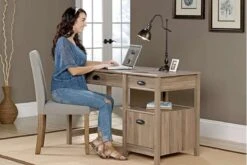 Riser Height Adjustable Desk -Furniture Sale Shop sit stand desk salt oak 2