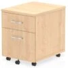 Solar Maple 2 Drawer Mobile Pedestal -Furniture Sale Shop solar maple 2 drawer mobile pedestal