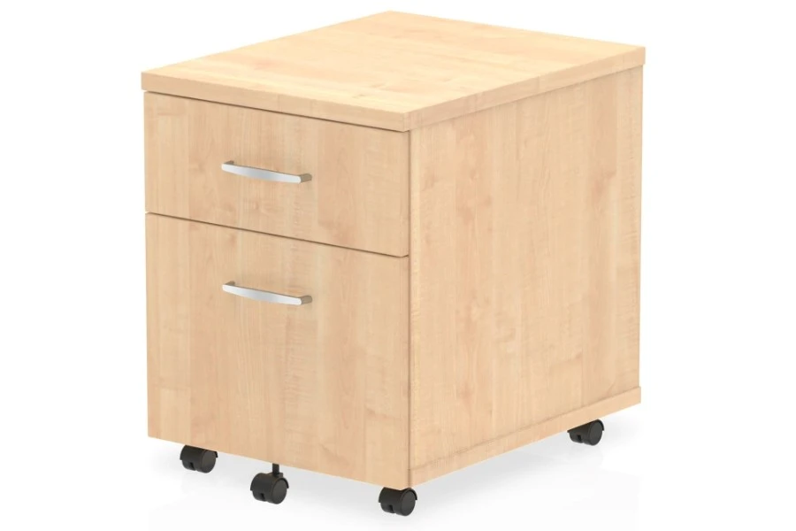 Solar Maple 2 Drawer Mobile Pedestal 3 Solar Maple 2 Drawer Mobile Pedestal