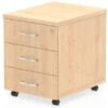 Solar Maple 3 Drawer Mobile Pedestal -Furniture Sale Shop solar maple 3 drawer mobile pedestal