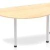 Solar Maple Semi-circle Table 1600 Post Leg Silver -Furniture Sale Shop solar maple semi circle table 1600 post leg silver