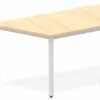 Solar Maple Trapezium Table 1600 Box Frame Leg Silver -Furniture Sale Shop solar maple trapezium table 1600 box frame leg silver