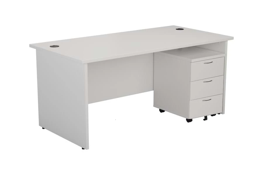 Kestral White Panel Promo Desk And Pedestal 4 Kestral White Panel Promo Desk And Pedestal - Image 2