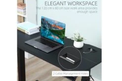 Black Height Adjustable Standing Desk -Furniture Sale Shop vinsetto 120 cm x 60 cm electric height adjustable standing desk 6