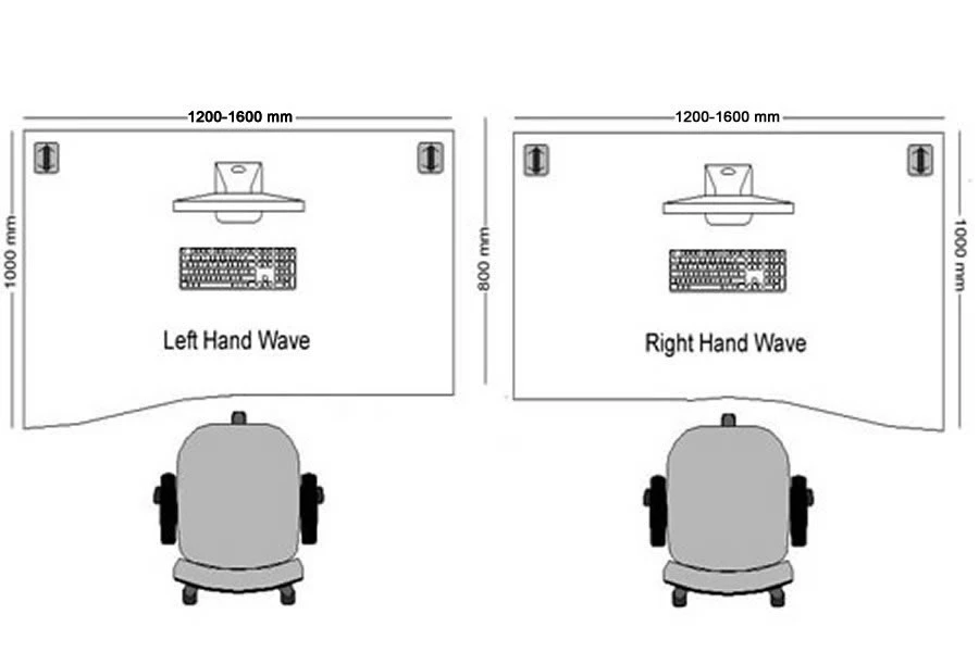 Harmony Walnut Wave Panel Leg Desk 7 Harmony Walnut Wave Panel Leg Desk - Image 5