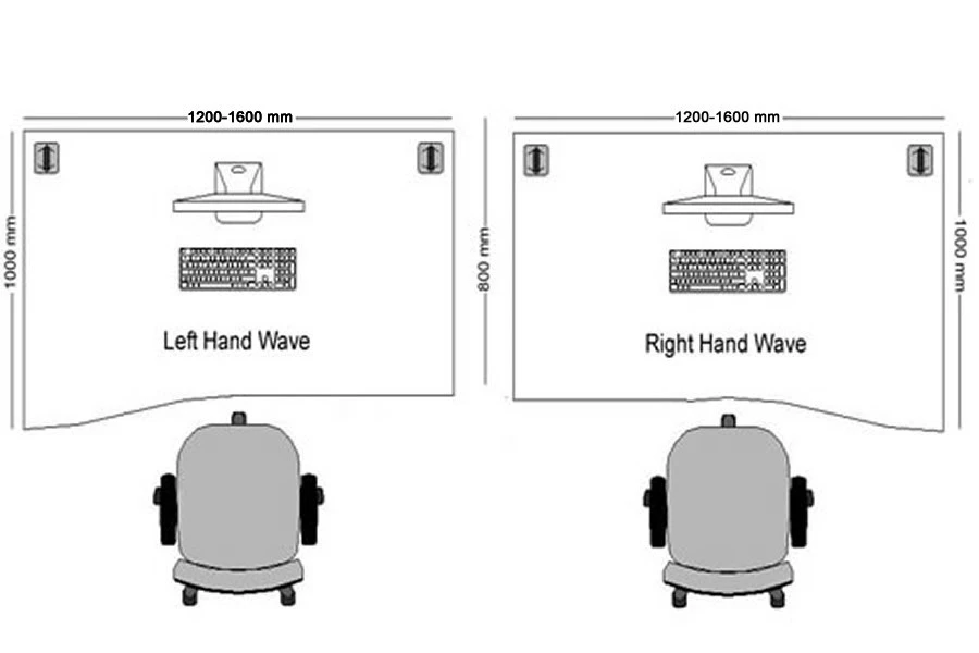 Avon White Wave Cantilever Desk 5 Avon White Wave Cantilever Desk - Image 3