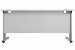 Kestral White Rectangular Cantilever Desk -Furniture Sale Shop white top silver frame 2
